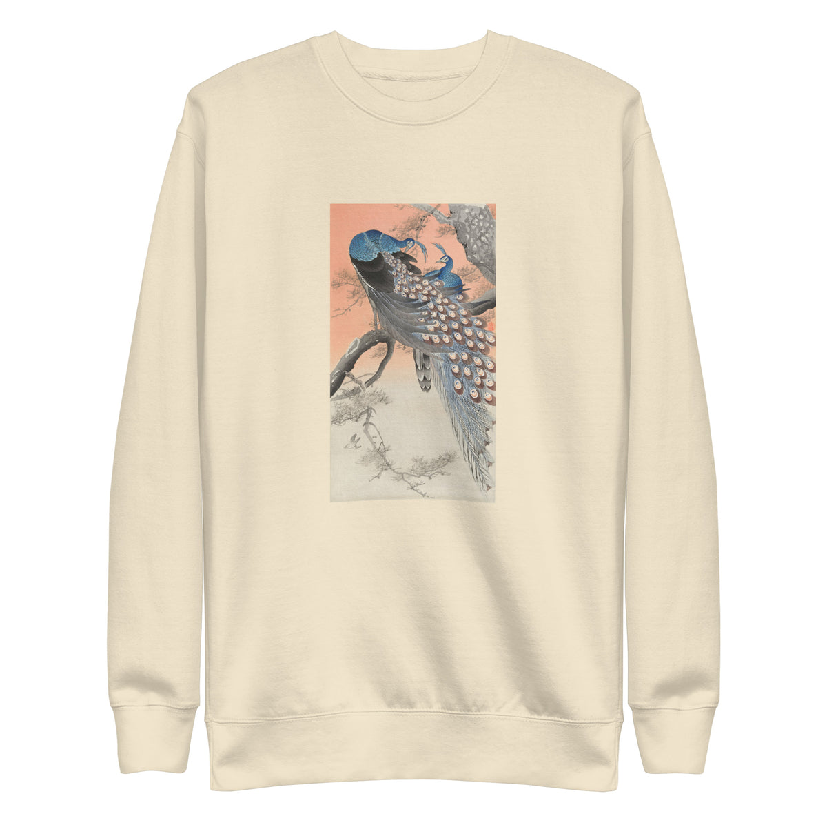 Sweater Two Peacocks On Tree Branch - Ohara Koson 1900 Signature