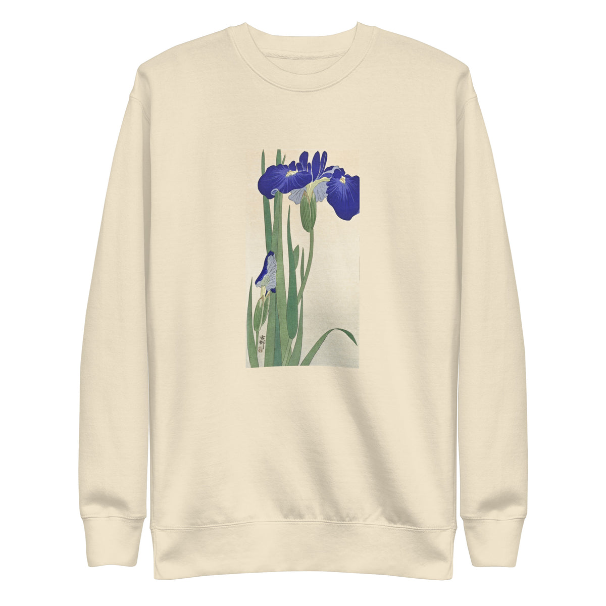 Sweater Blue Irises - Ohara Koson 1900 Signature