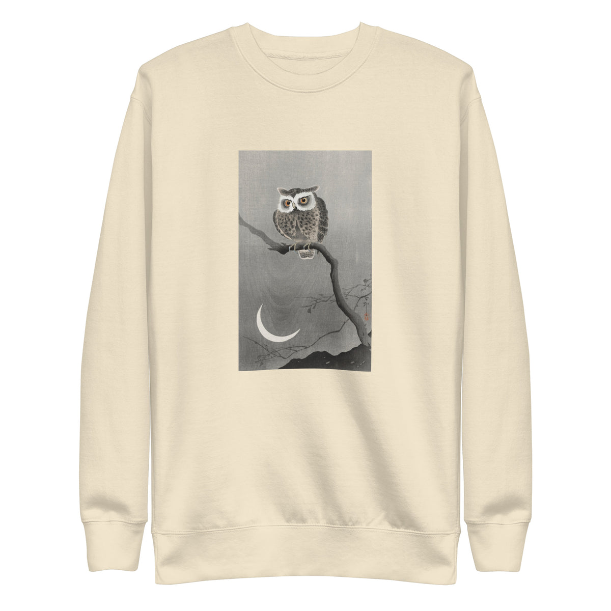 Sweater Long-Eared Owl On Bare Tree Branch - Ohara Koson 1900 Signature