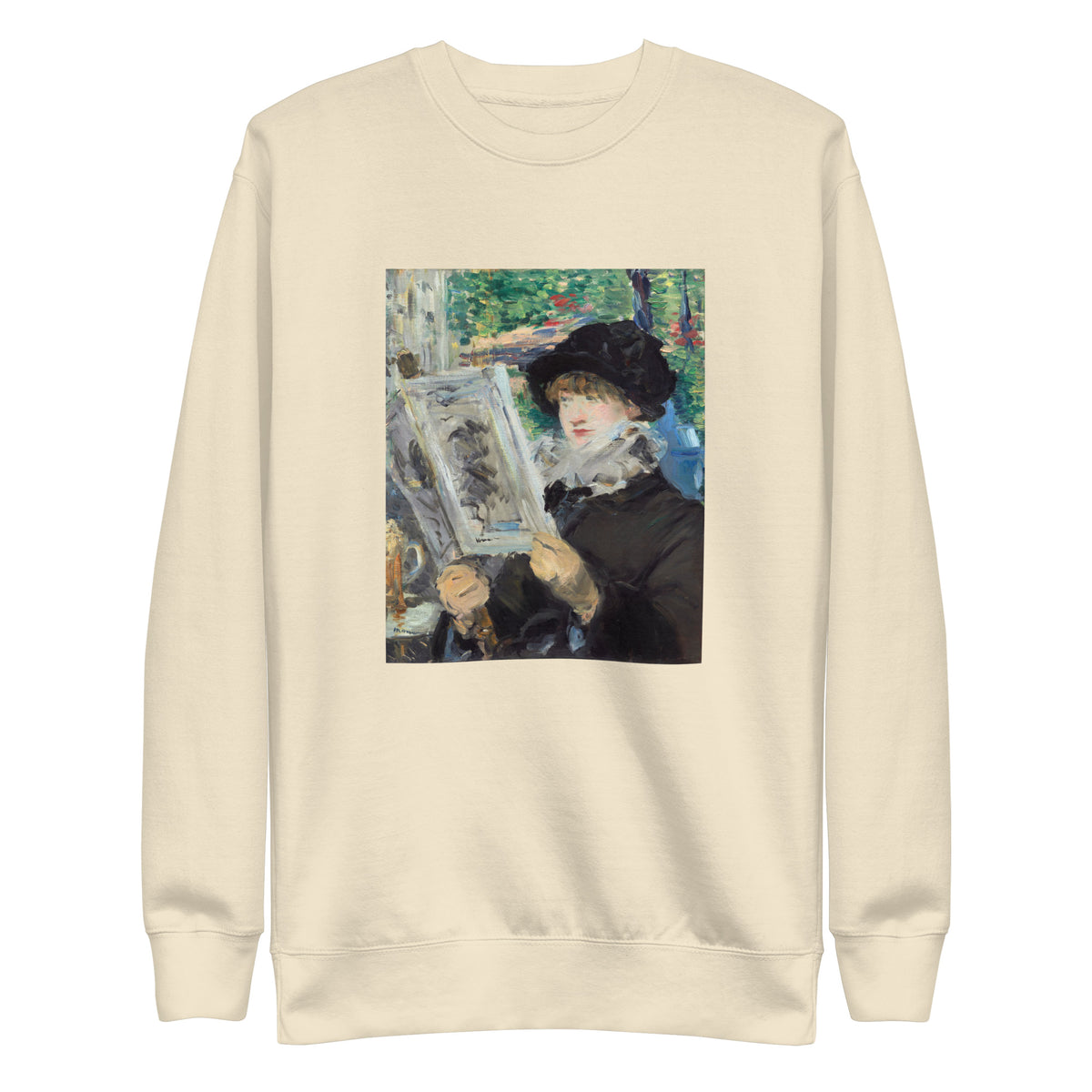 Sweater Woman Reading Painting In High Resolution Signature
