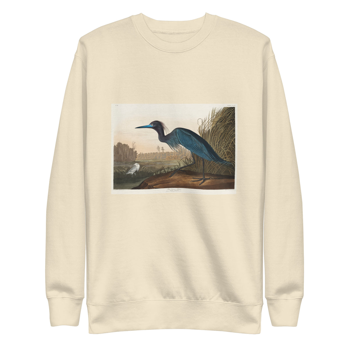 Sweater Blue Crane Or Heron Signature