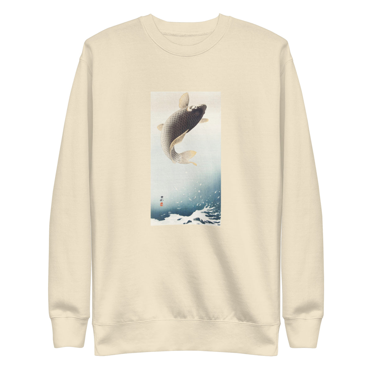 Sweater A Jumping Carp - Ohara Koson 1900 Signature