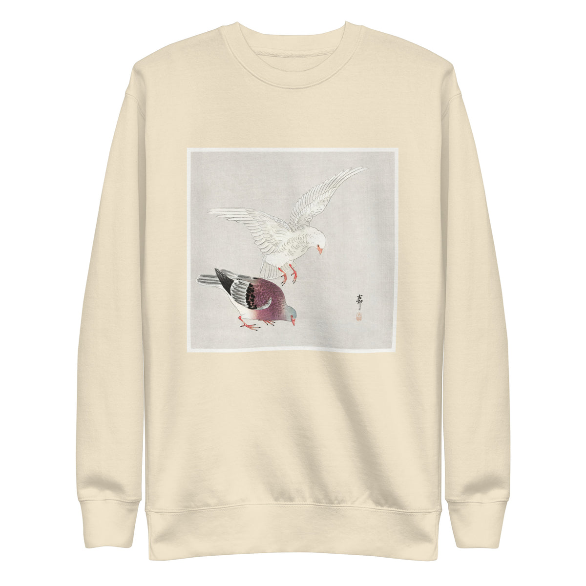 Sweater Two Pigeons - Ohara Koson 1877 Signature