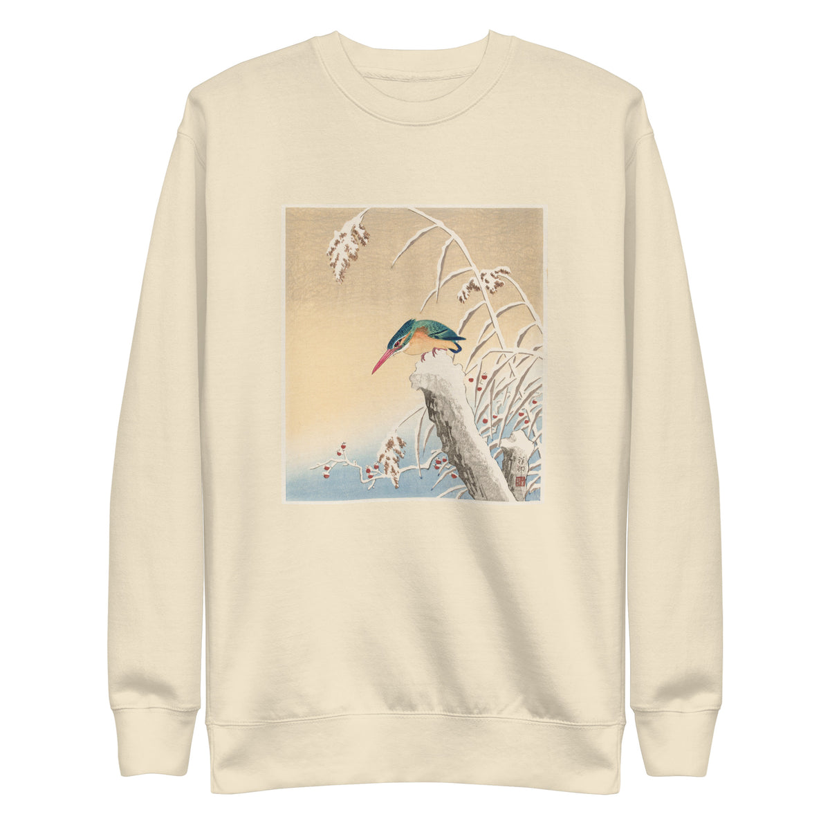 Sweater Kingfisher In The Snow - Ohara Koson 1925 Signature