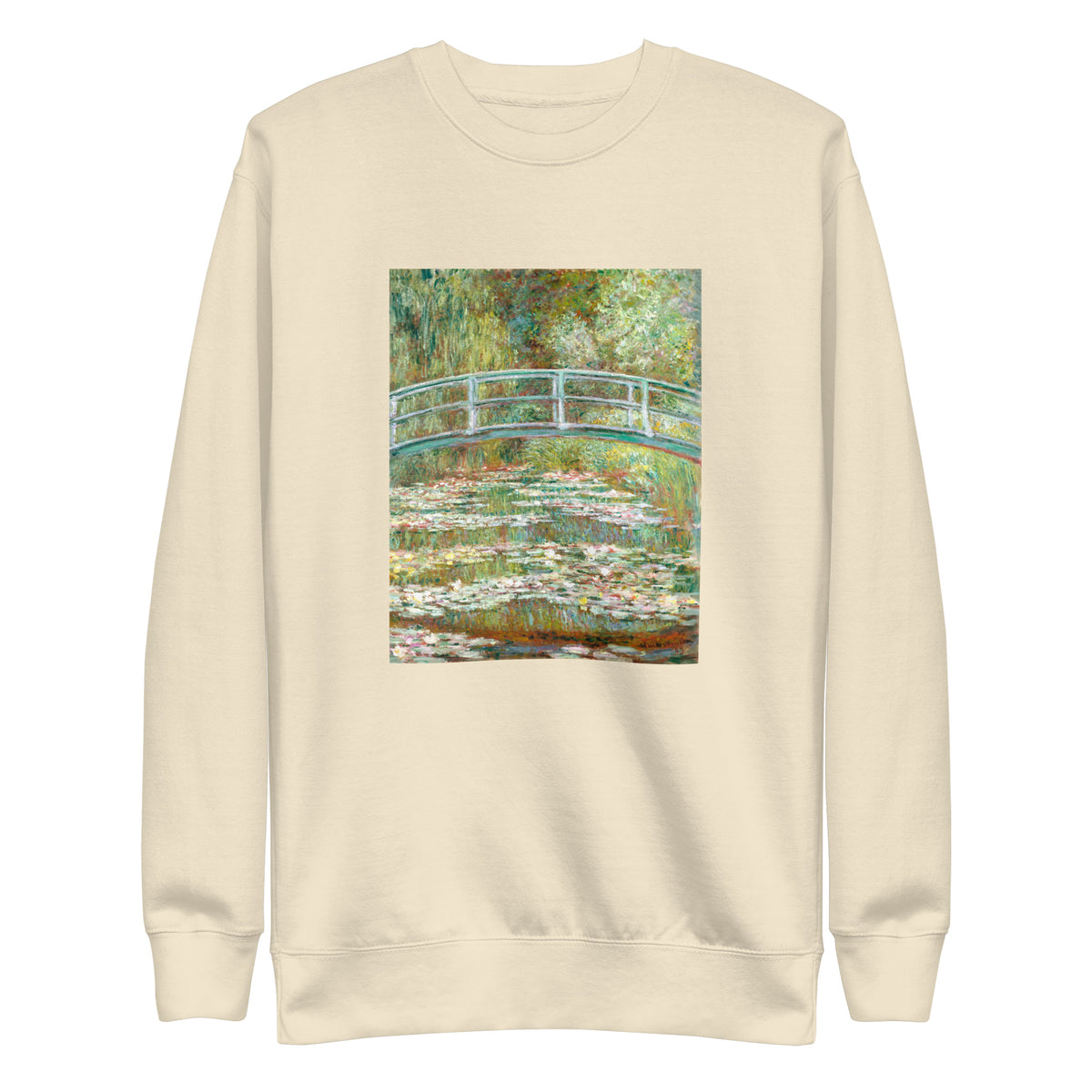 Sweater Bridge Over A Pond Of Water Lilies Signature