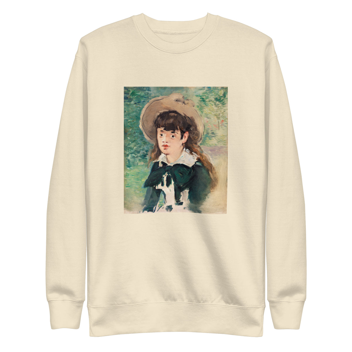 Sweater Young Girl On A Bench Fillette Sur Un Banc Painting In High Resolution Signature