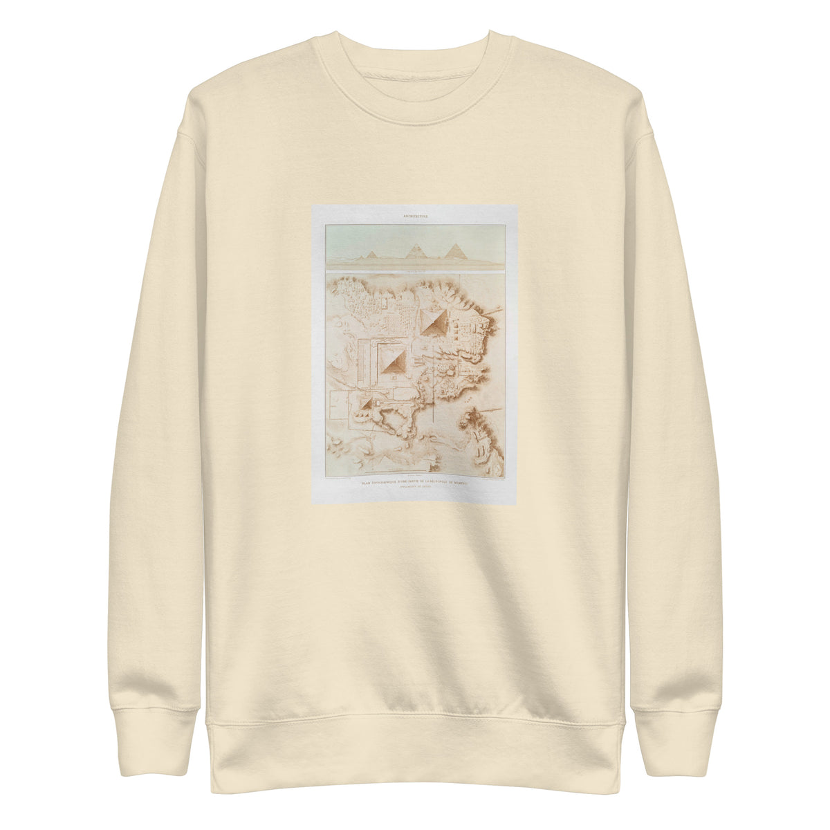 Sweater Topographic Map Of Part Of The Memphite Necropolis Pyramids Of Giza Signature