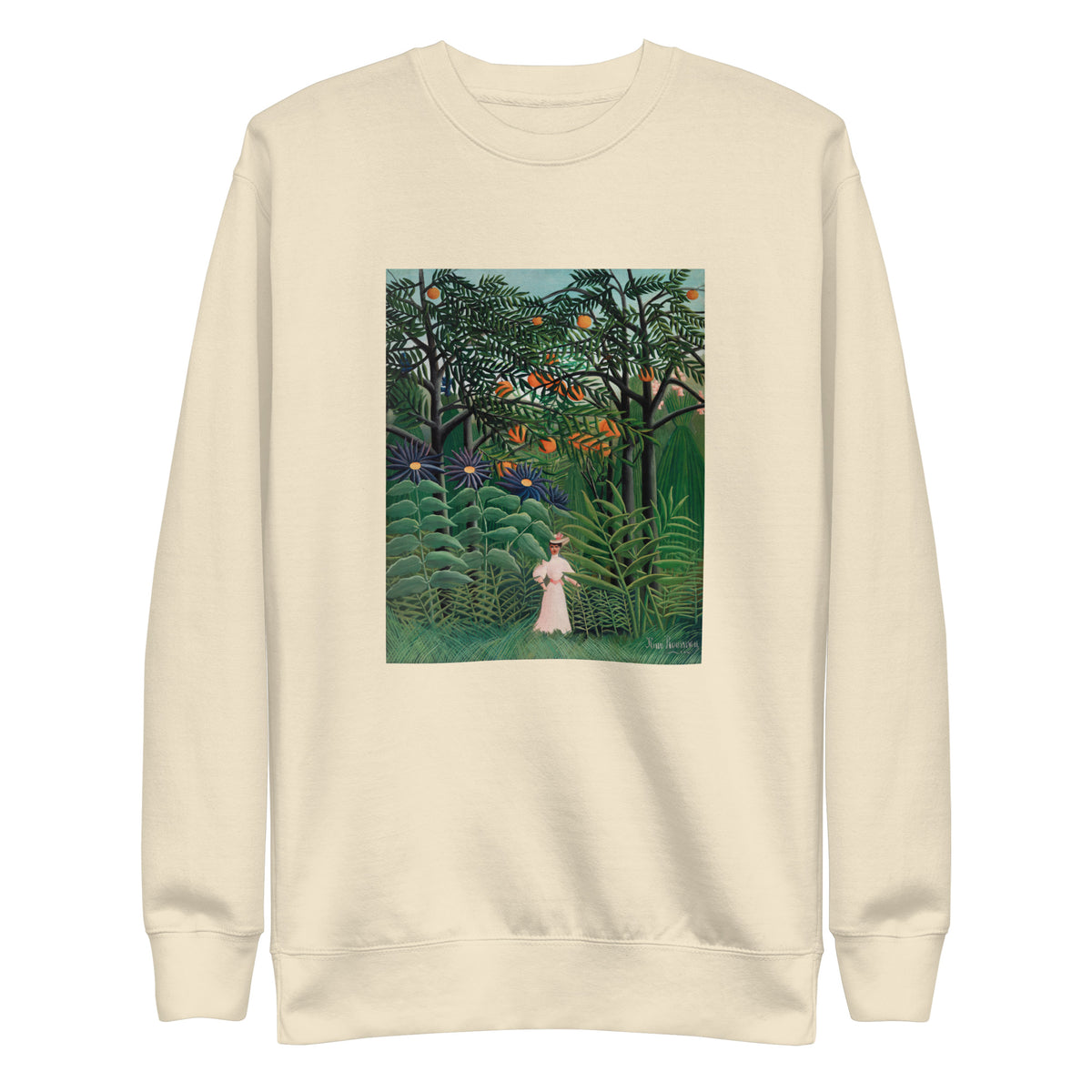 Sweater Woman Walking In An Exotic Forest Femme Se Promenant Dans Une Foret Exotique Signature