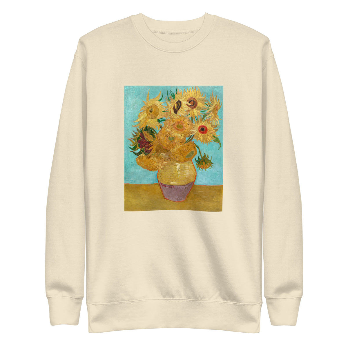 Sweater Vincent Van Gogh S Vase With Twelve Sunflowers Famous Painting Signature