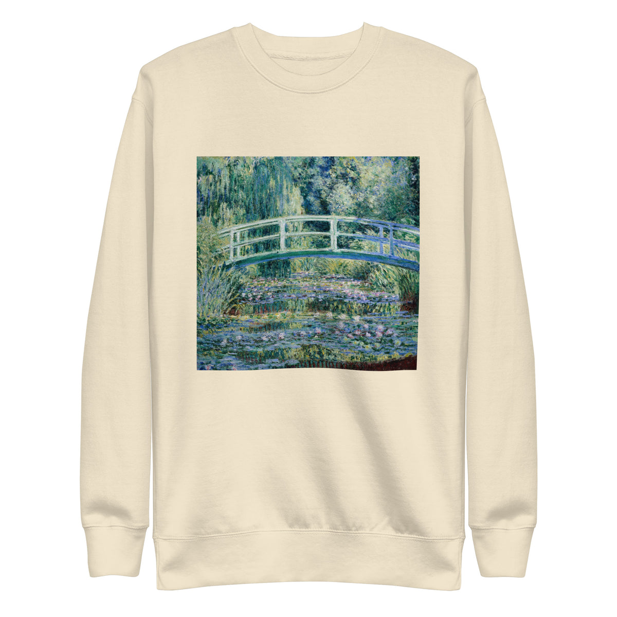 Sweater Claude Monet S Water Lilies And Japanese Bridge Famous Painting Signature