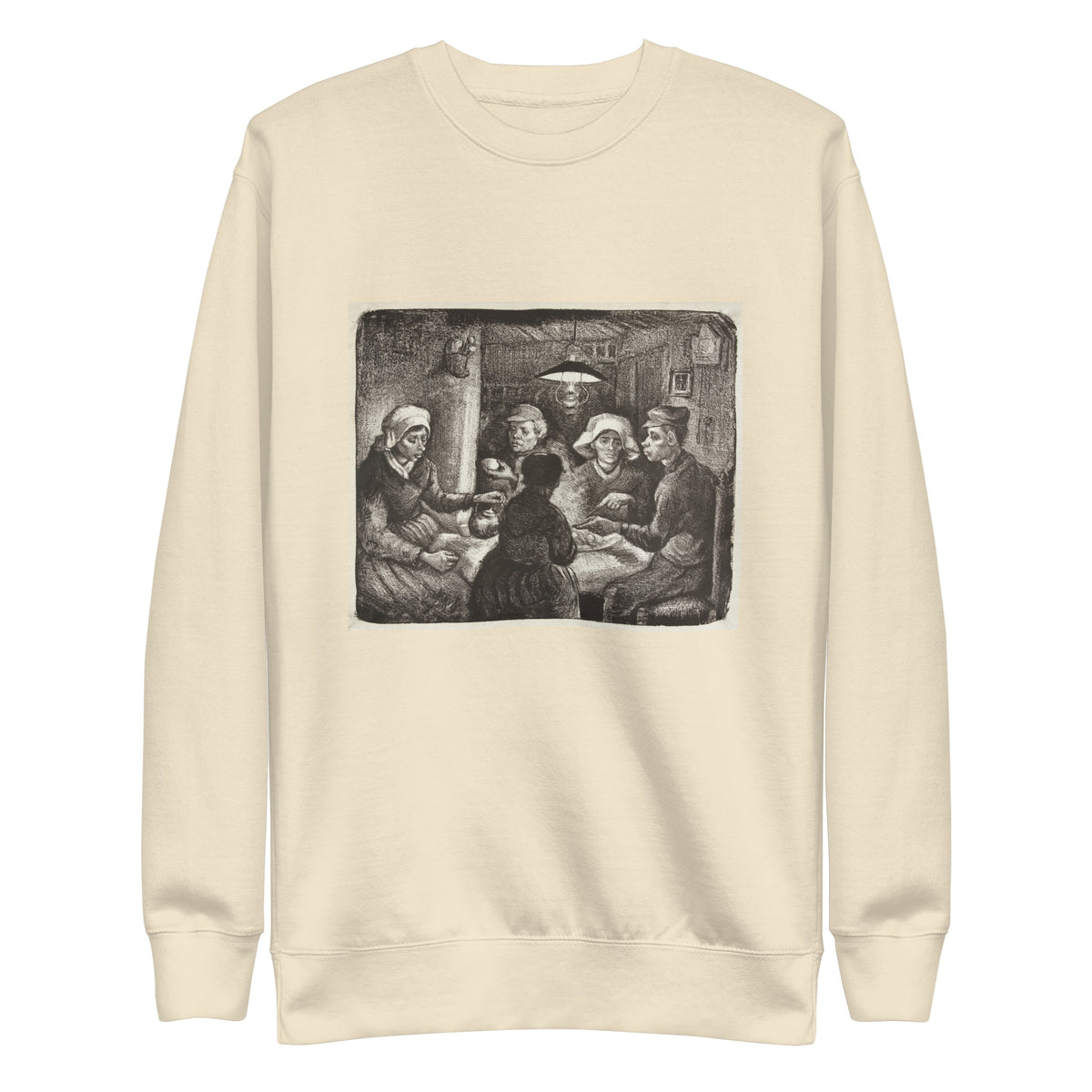 Sweater Composition Lithograph Of The Potato Eaters De Aardappeleters 1885 Signature