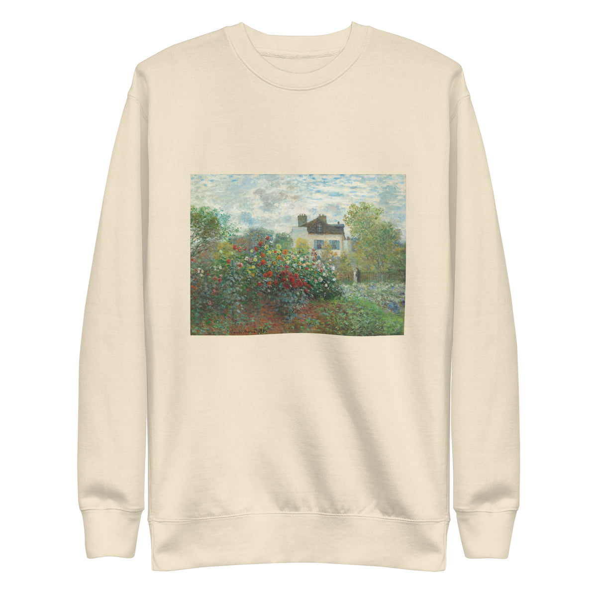 Sweater The Artist S Garden In Argenteuil A Corner Of The Garden With Dahlias Signature