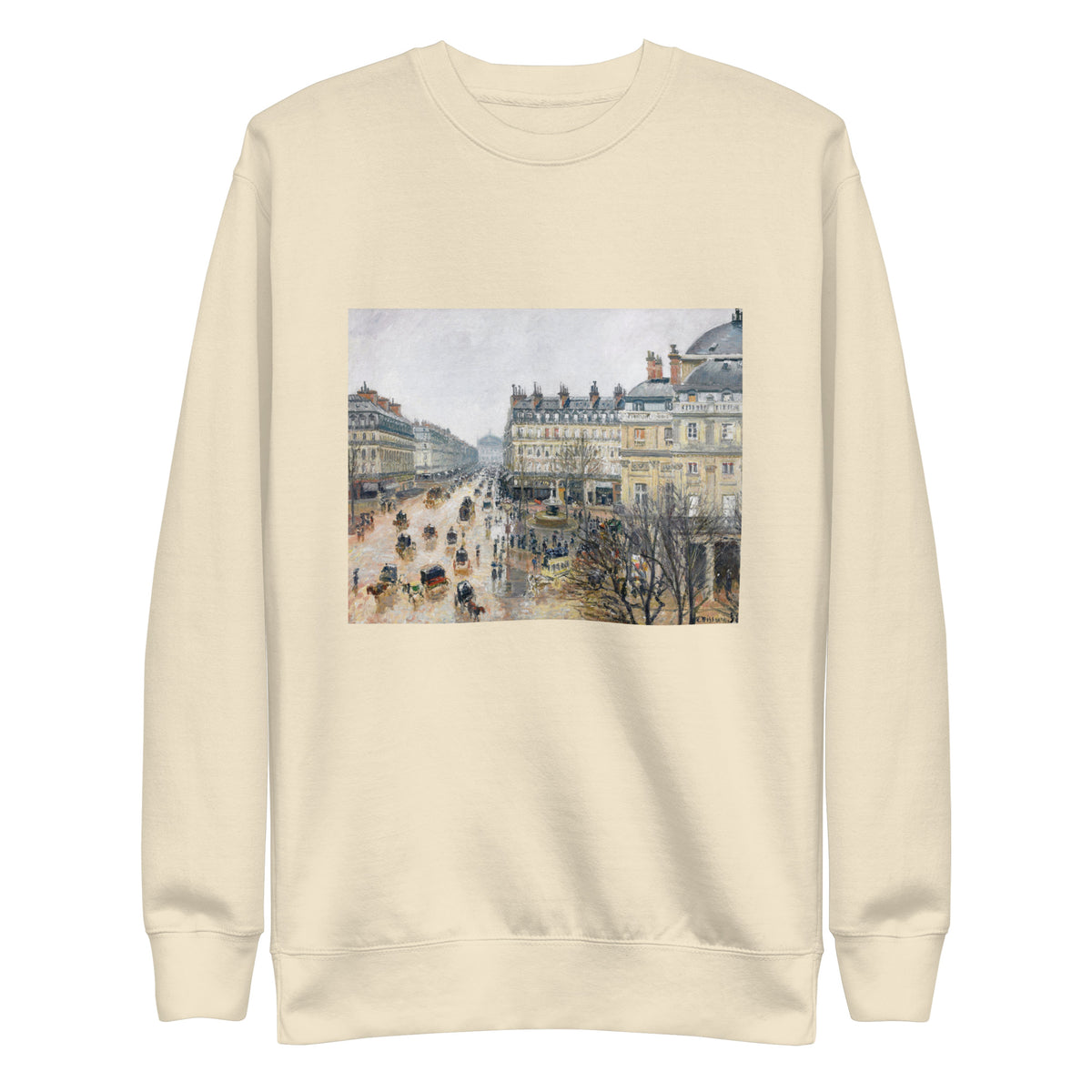 Sweater French Theater Square Paris Painting In High Resolution Signature