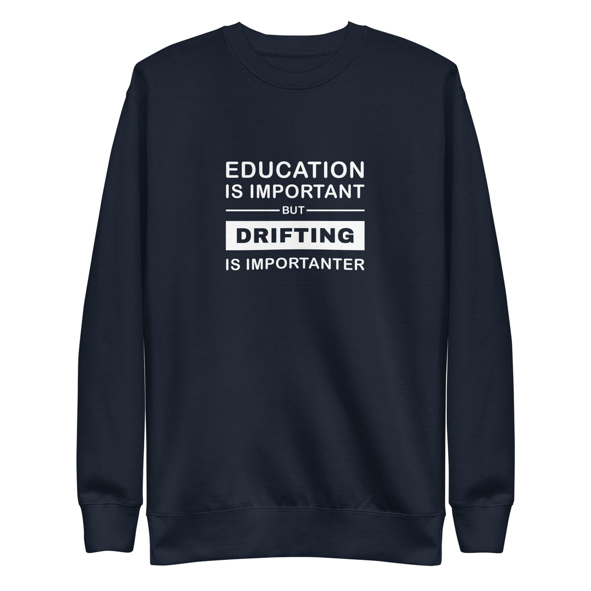 Navy Sweater Drifting Is Importanter Signature