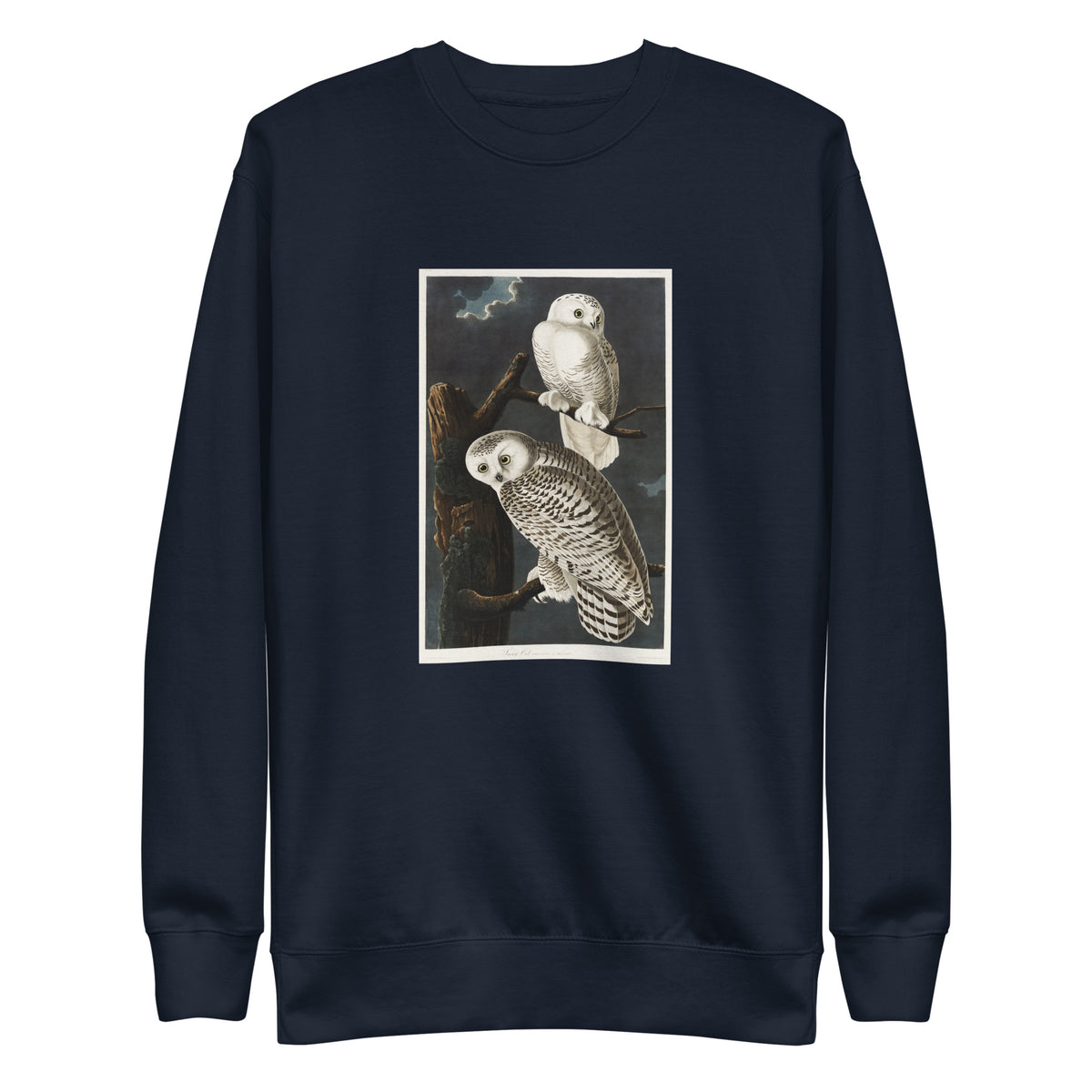 Navy Sweater Snowy Owl Signature