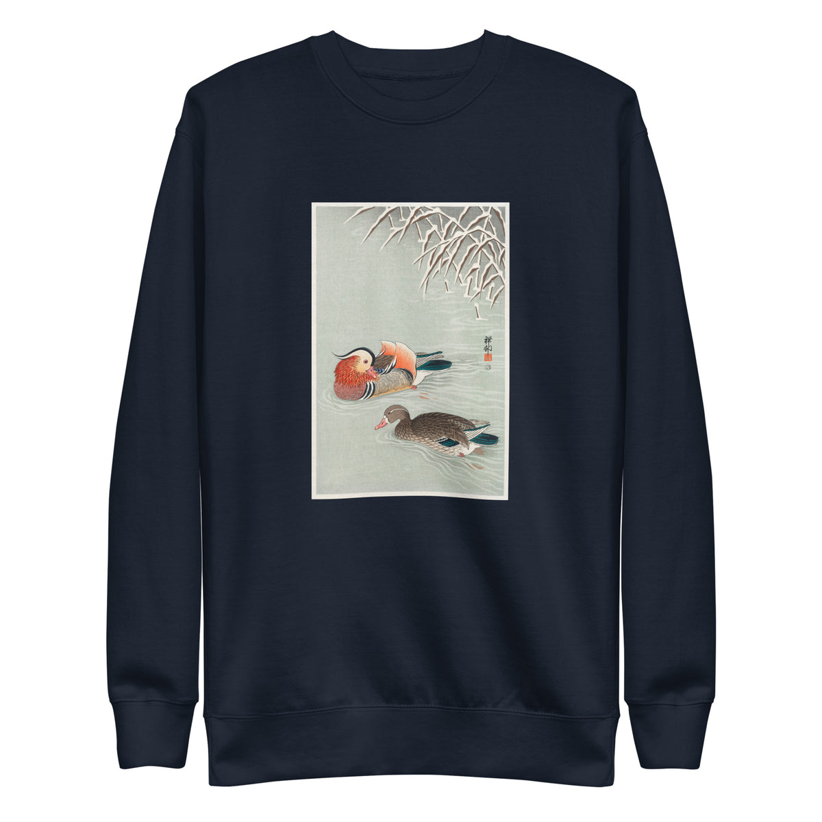 Navy Sweater Mandarin Ducks - Ohara Koson 1925 Signature