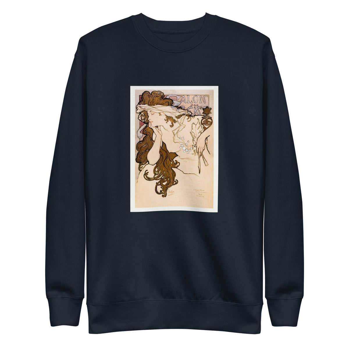 Navy Sweater Salon Des Cent Poster Signature