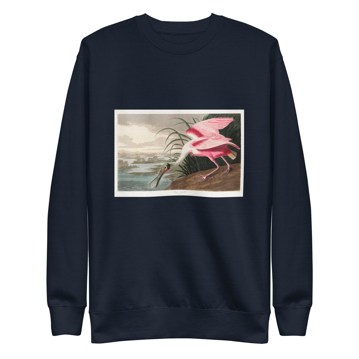 Navy Sweater Roseate Spoonbill Signature