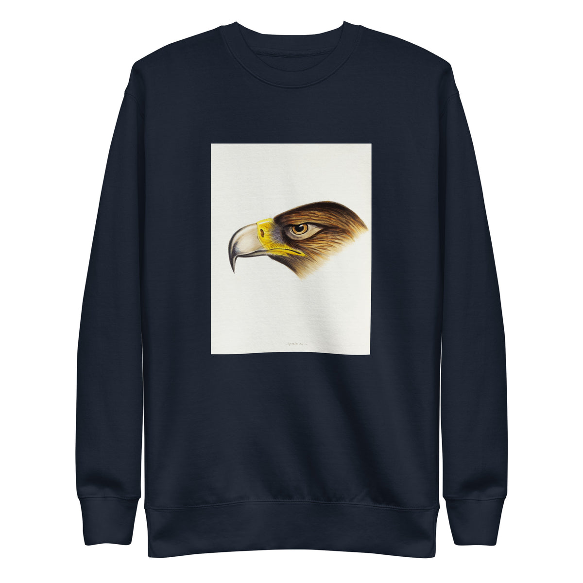 Navy Sweater Wedge-Tailed Eagle Aquila Fucosa Illustrated Signature