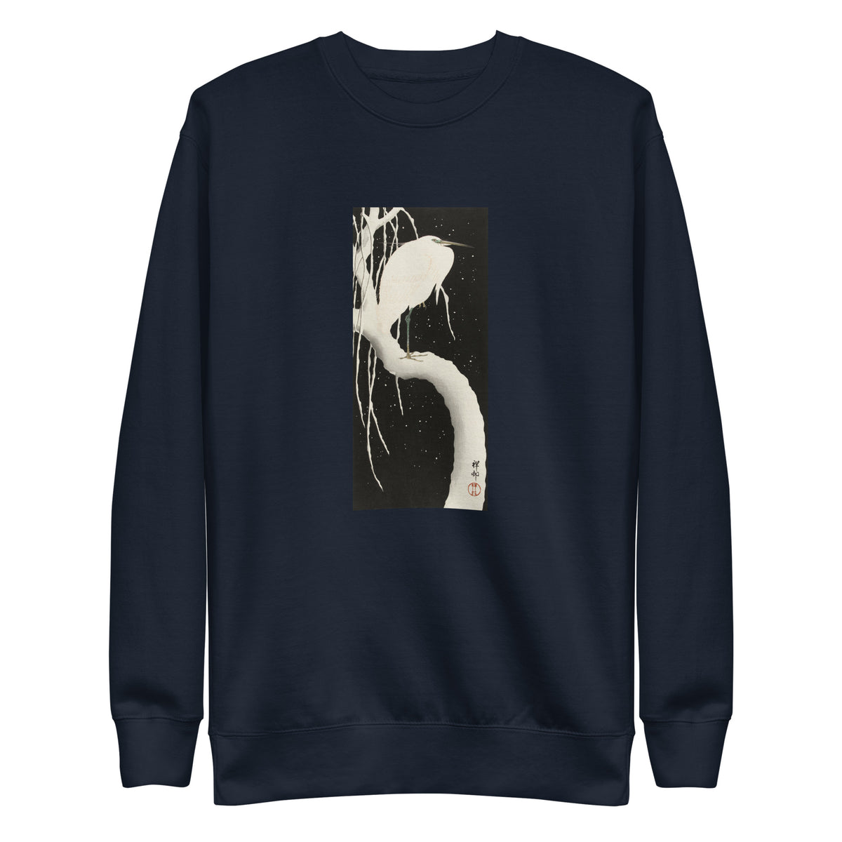 Navy Sweater Heron In Snow Signature