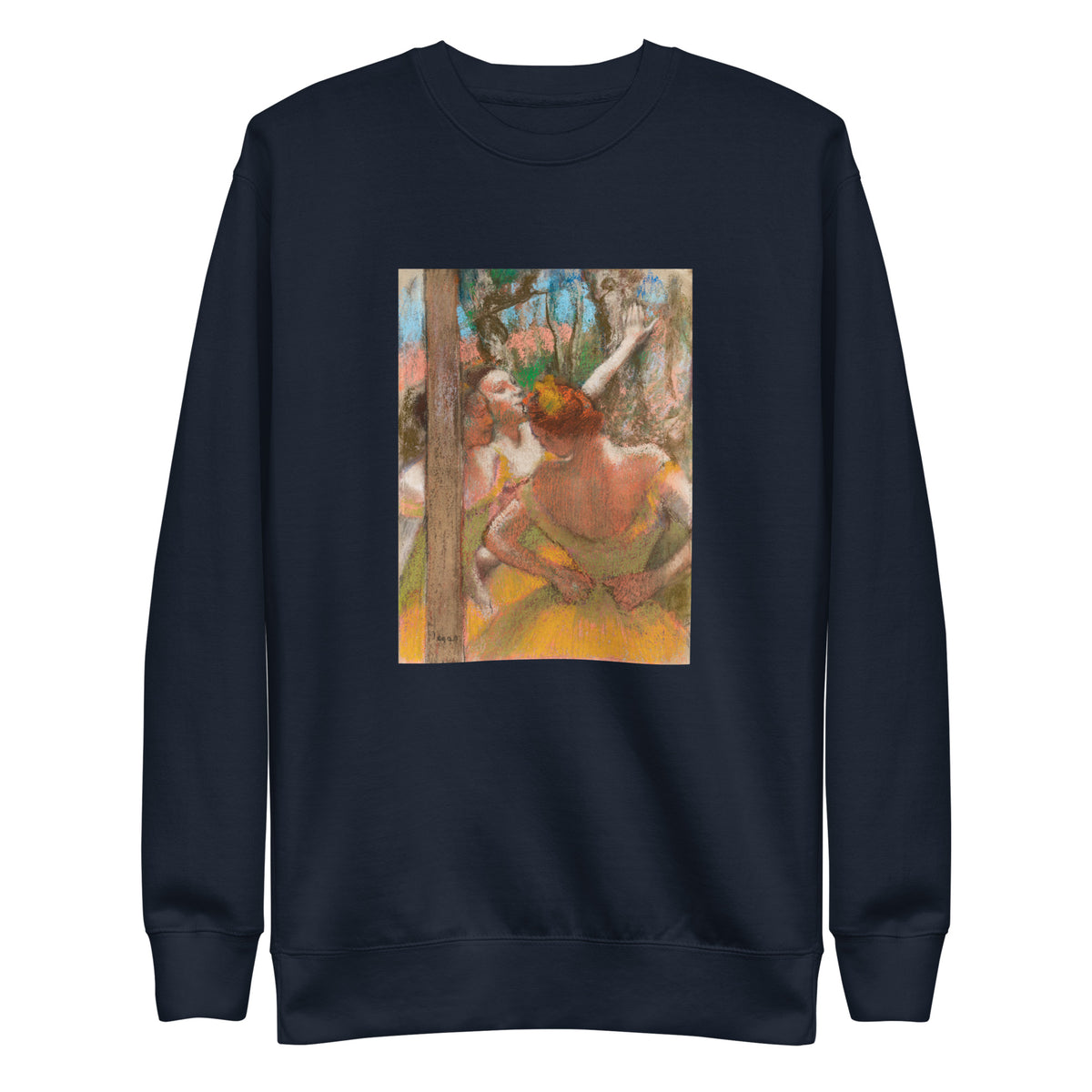 Navy Sweater Dancers Painting In High Resolution Signature