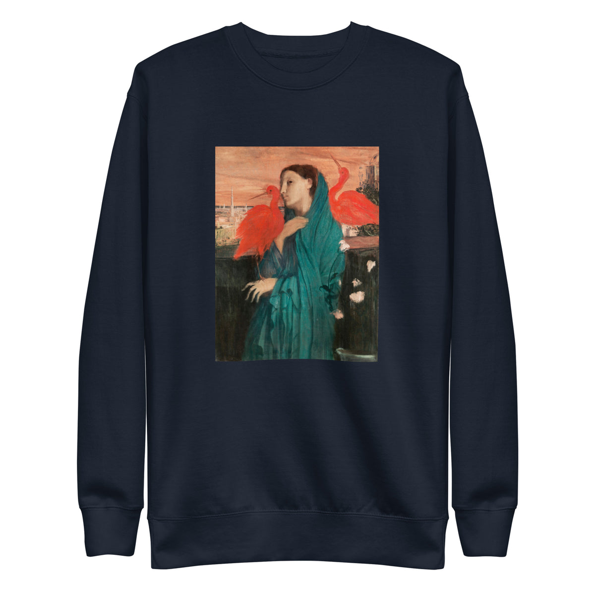 Navy Sweater Young Woman With Ibis Painting In High Resolution Signature