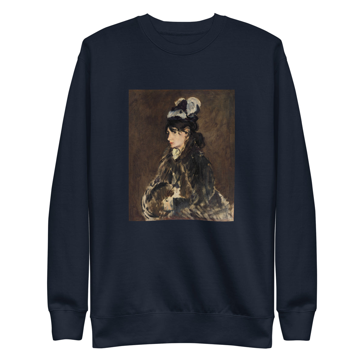 Navy Sweater Berthe Morisot C 1869 Painting In High Resolution Signature