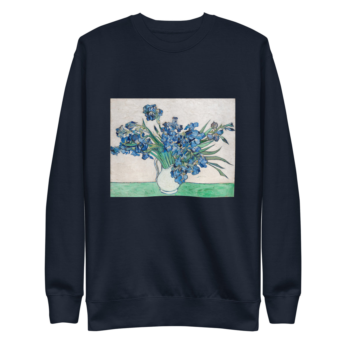 Navy Sweater Vincent Van Gogh S Irises Signature