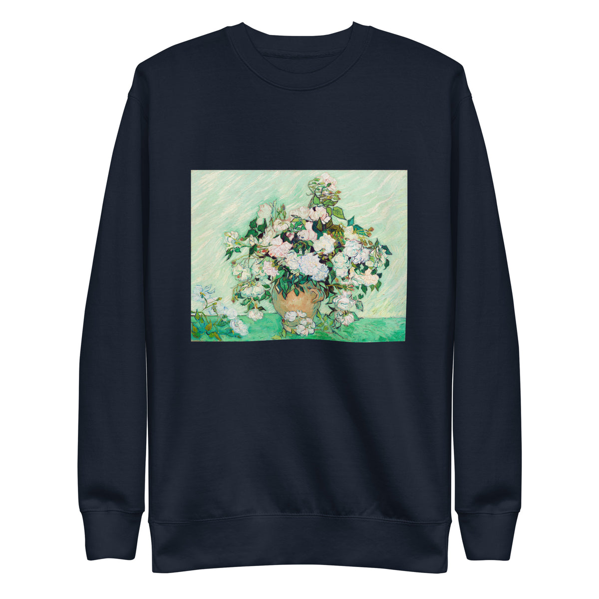 Navy Sweater Roses Van Gogh Nga Signature