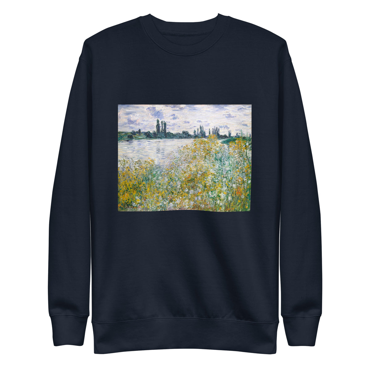 Navy Sweater Icirc Le Aux Fleurs Near Vetheuil Signature