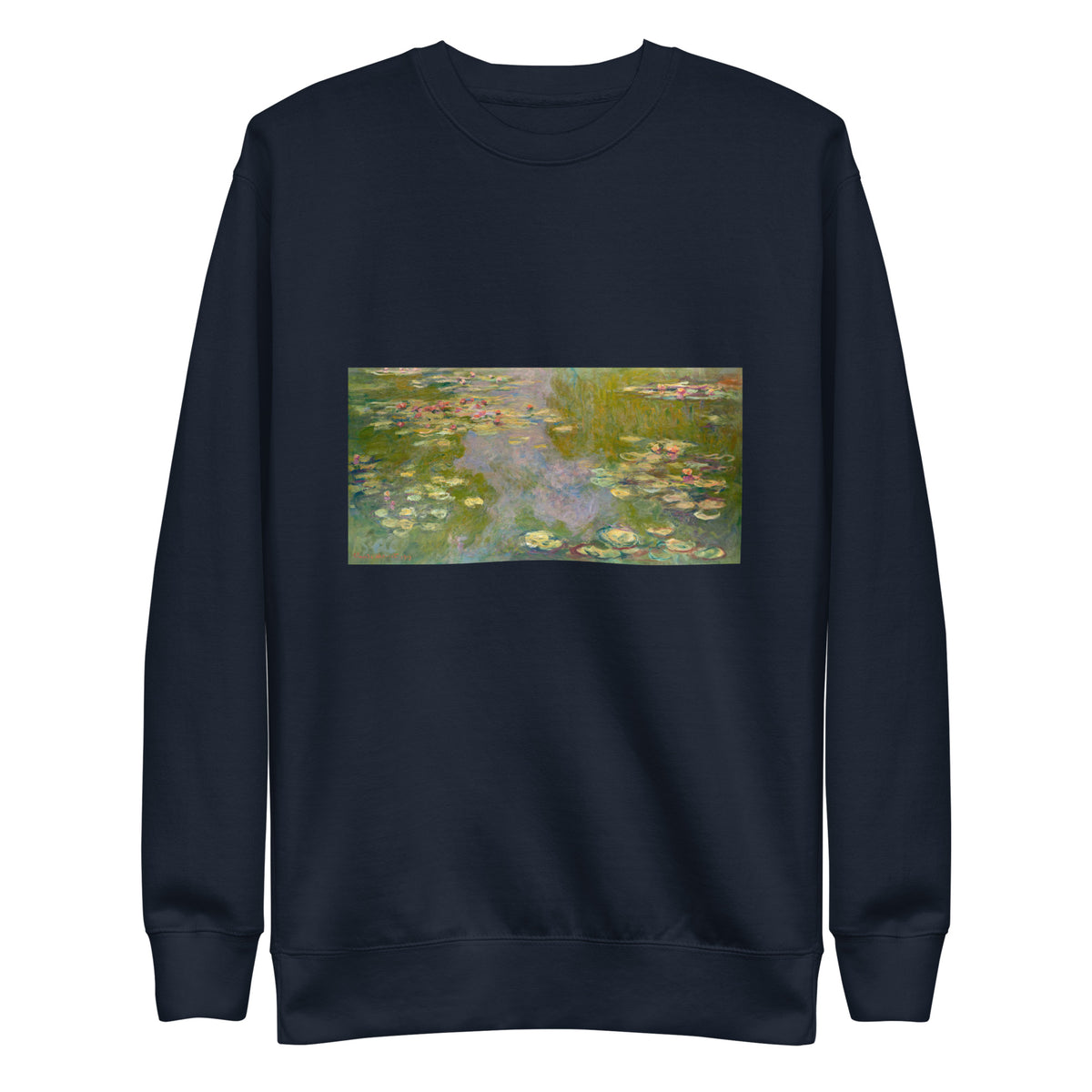 Navy Sweater Water Lilies Signature