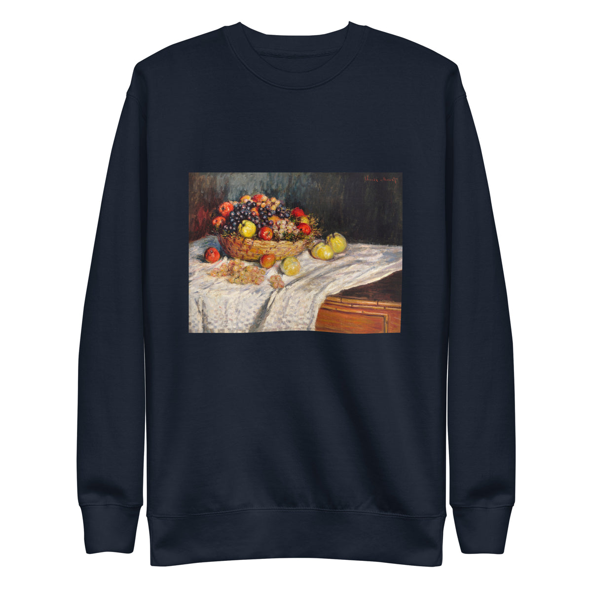 Navy Sweater Apples And Grapes Signature