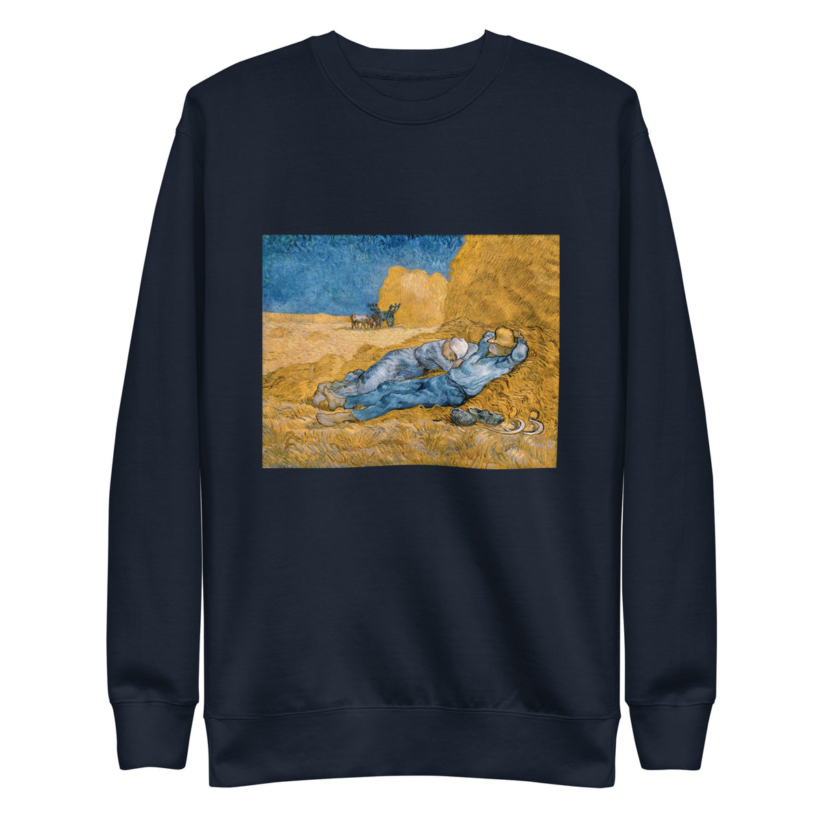 Navy Sweater Vincent Van Gogh S The Siesta Famous Painting Signature