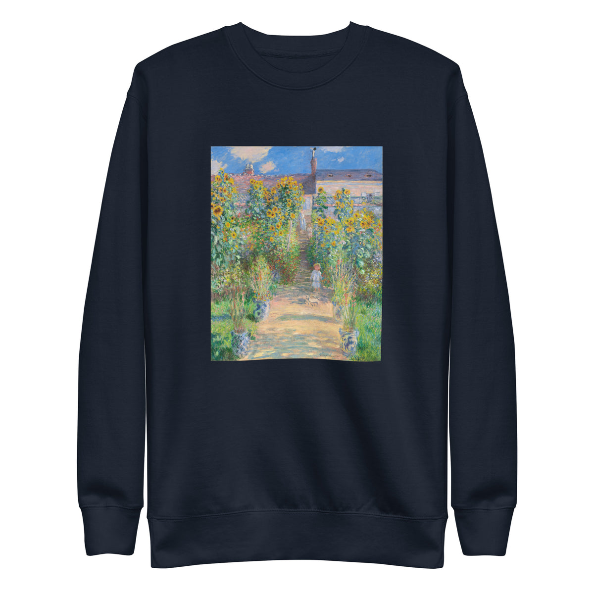 Navy Sweater The Artist S Garden At Vetheuil Signature