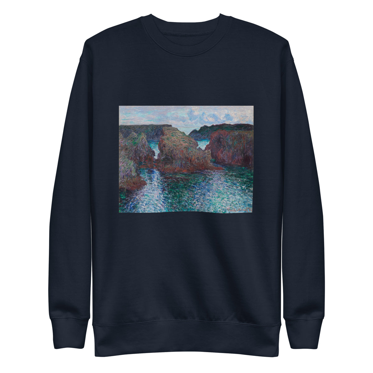 Navy Sweater Rocks At Port-Goulphar Belle- Icirc Le Signature