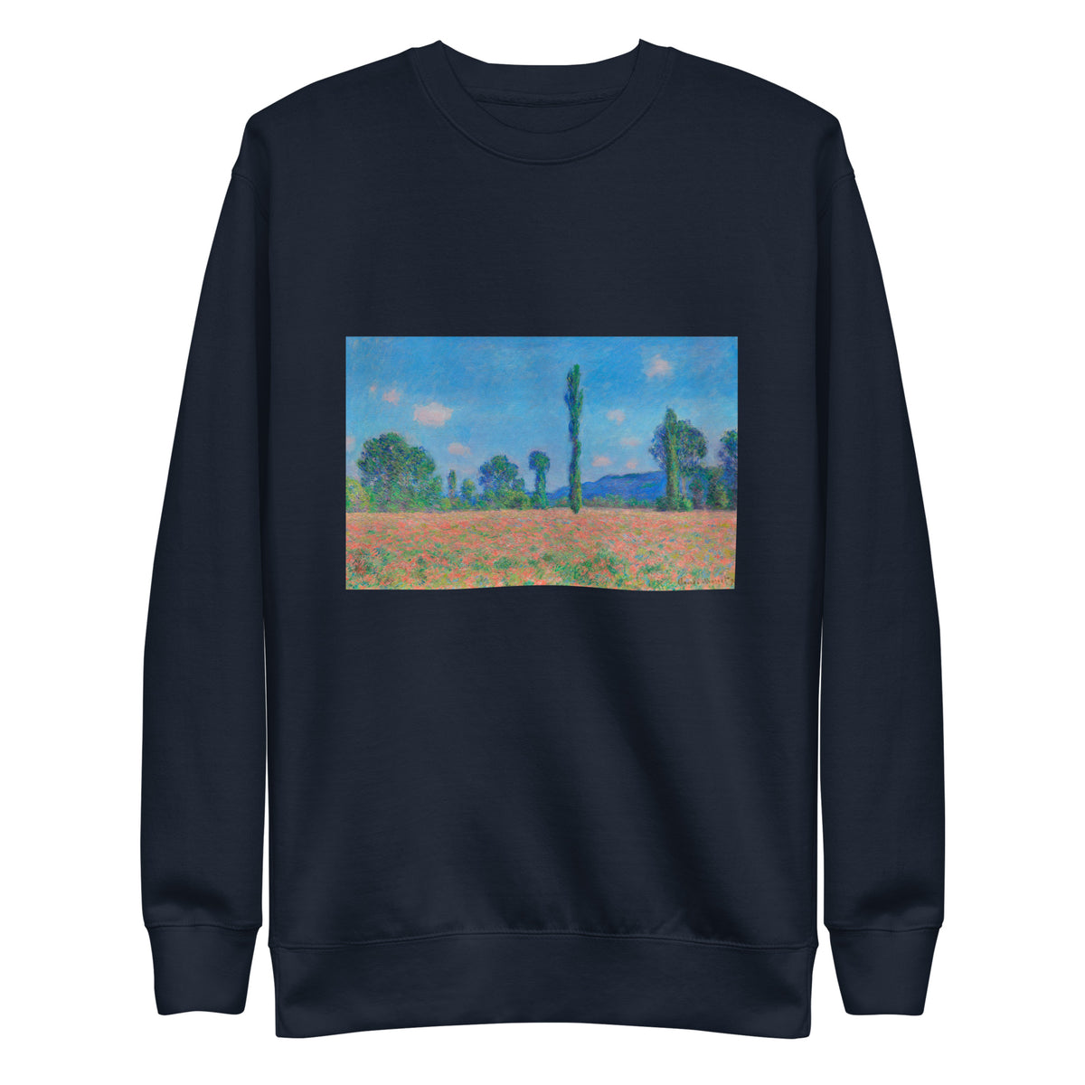 Navy Sweater Poppy Field Giverny Signature