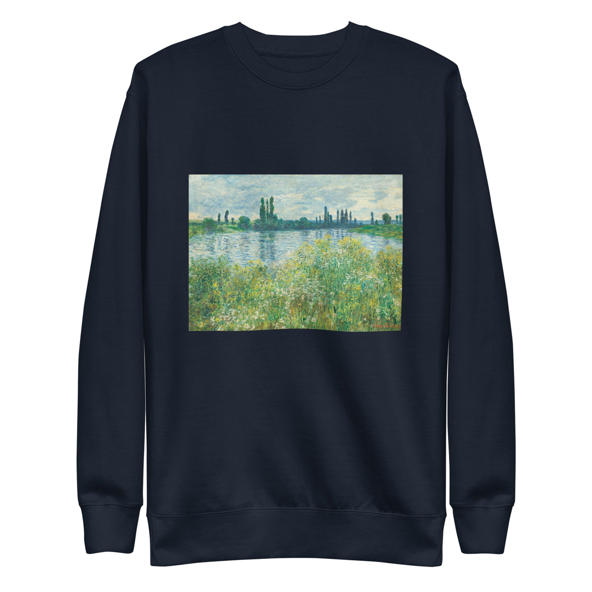 Navy Sweater Banks Of The Seine Vetheuil Signature