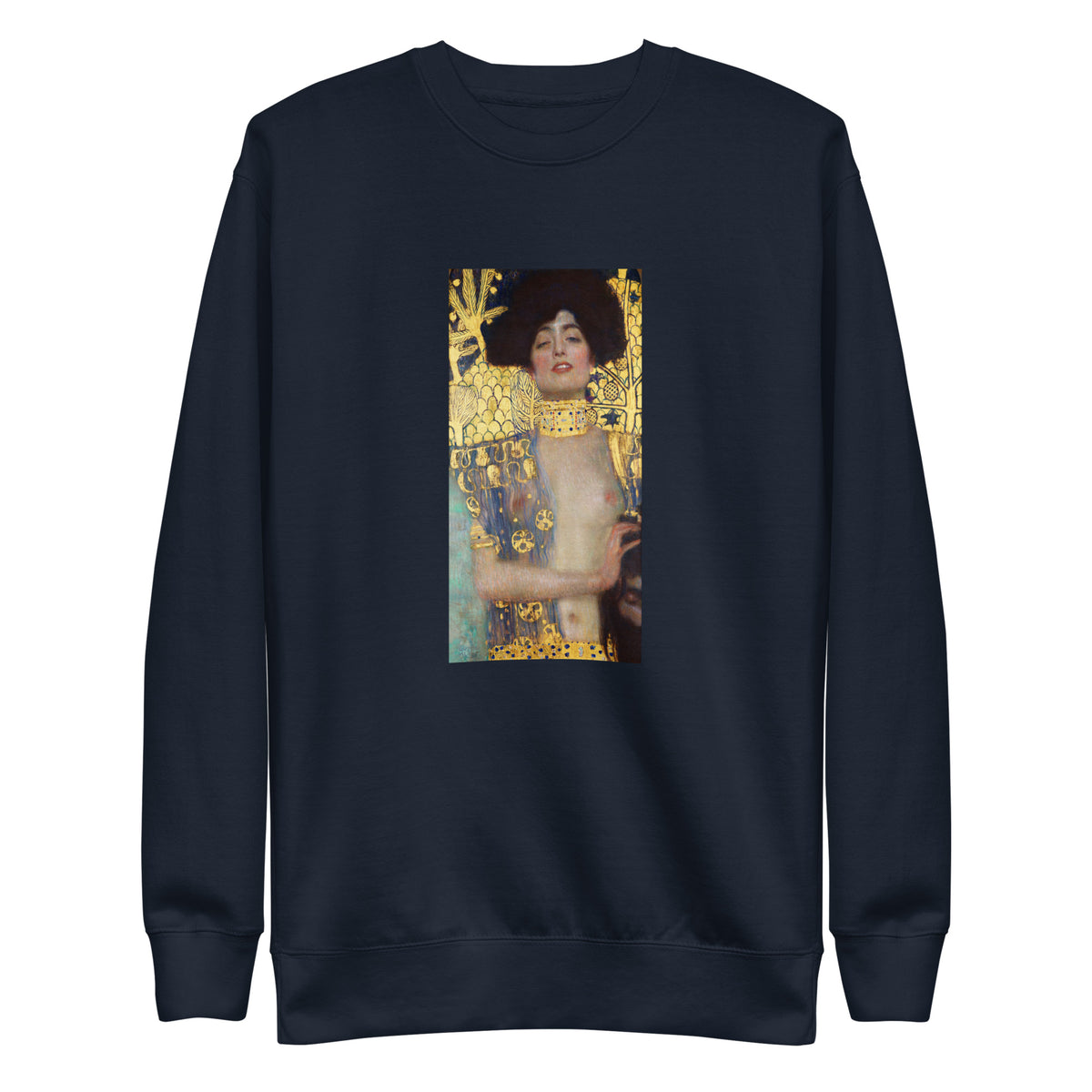 Navy Sweater Gustav Klimt Judith And The Head Of Holofernes Famous Painting Signature