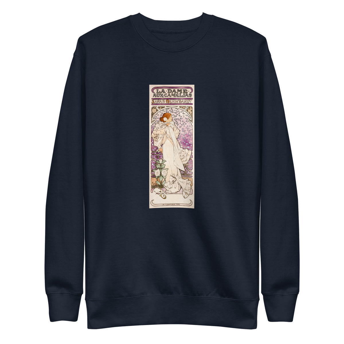 Navy Sweater La Dame Aux Camelias Sarah Bernhardt Signature