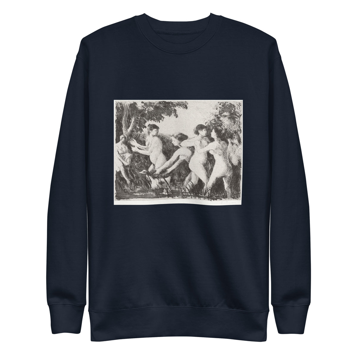Navy Sweater Bathers Wrestling Signature