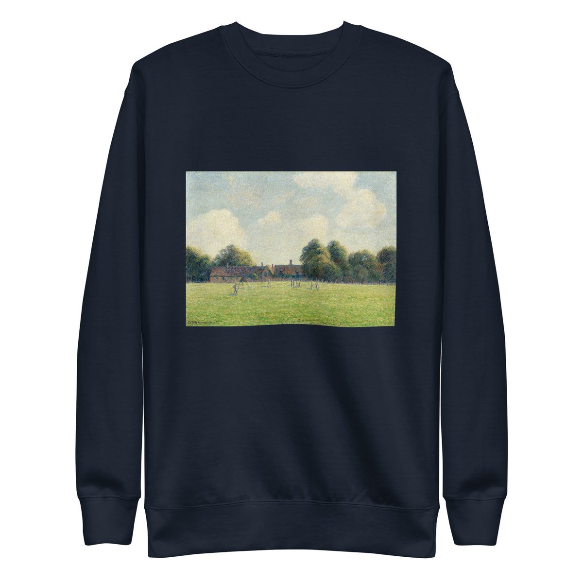 Navy Sweater Hampton Court Green Signature