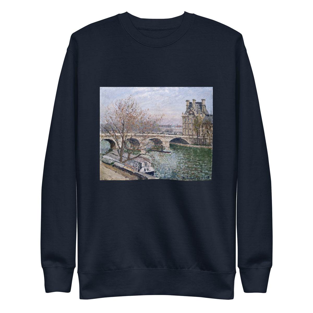 Navy Sweater The Pont Royal And The Pavillon De Flore Signature
