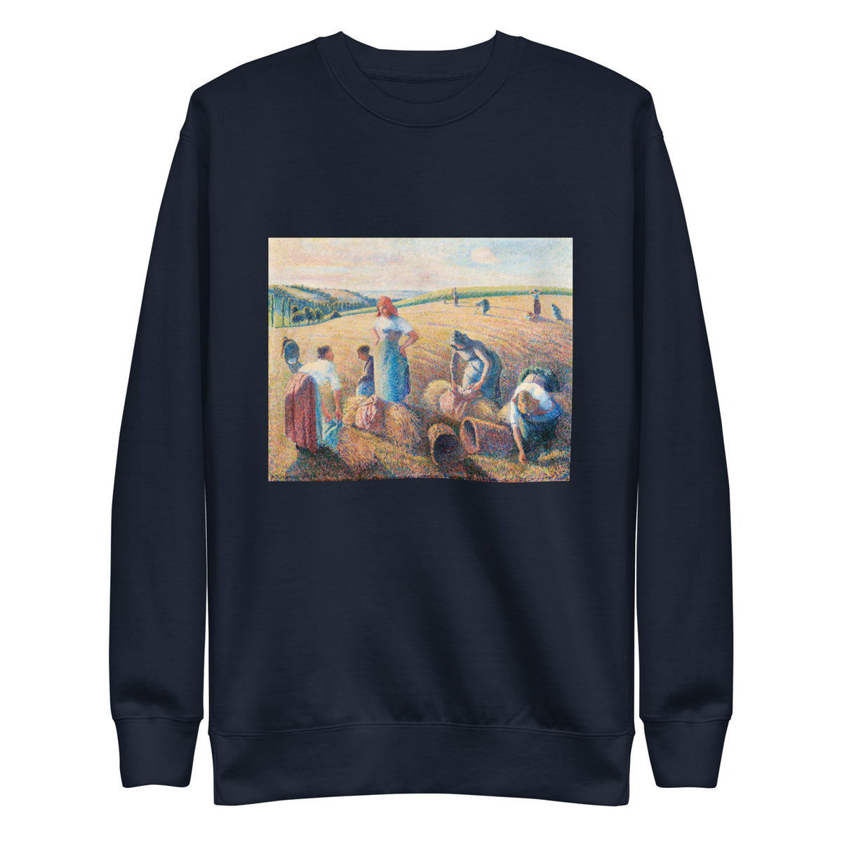 Navy Sweater The Gleaners Painting In High Resolution Signature