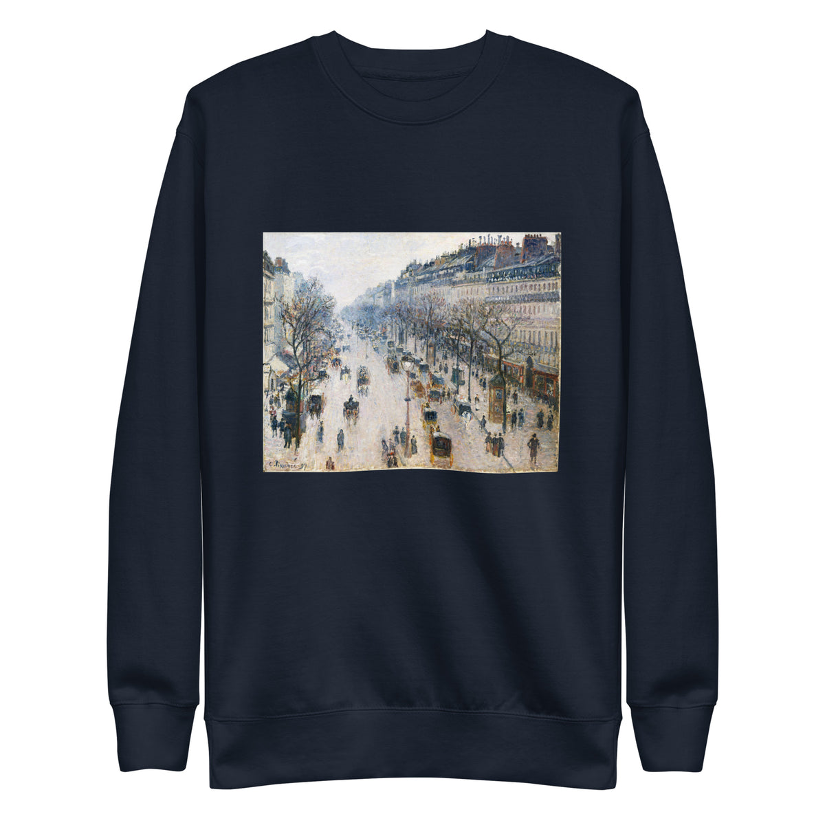 Navy Sweater The Boulevard Montmartre On A Winter Morning Signature