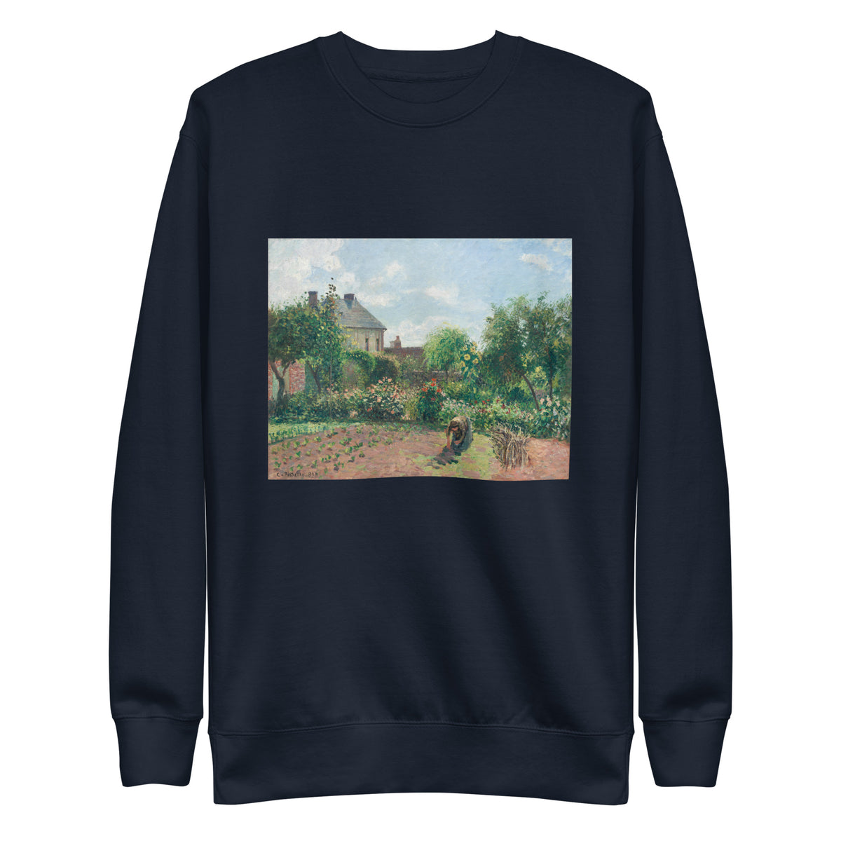 Navy Sweater The Artist Garden At Eragny Signature