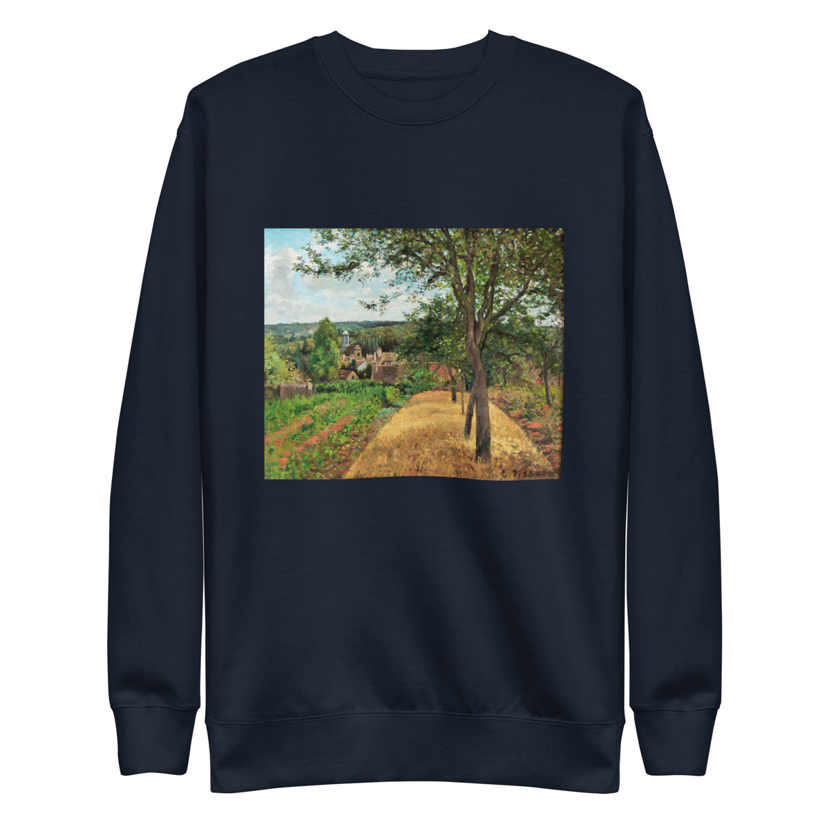 Navy Sweater Orchards At Louveciennes Painting In High Resolution Signature