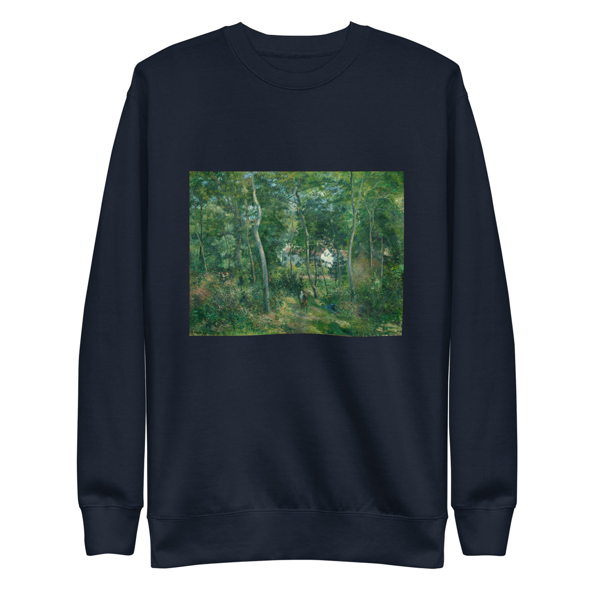 Navy Sweater Edge Of The Woods Near L Hermitage Pontoise Signature