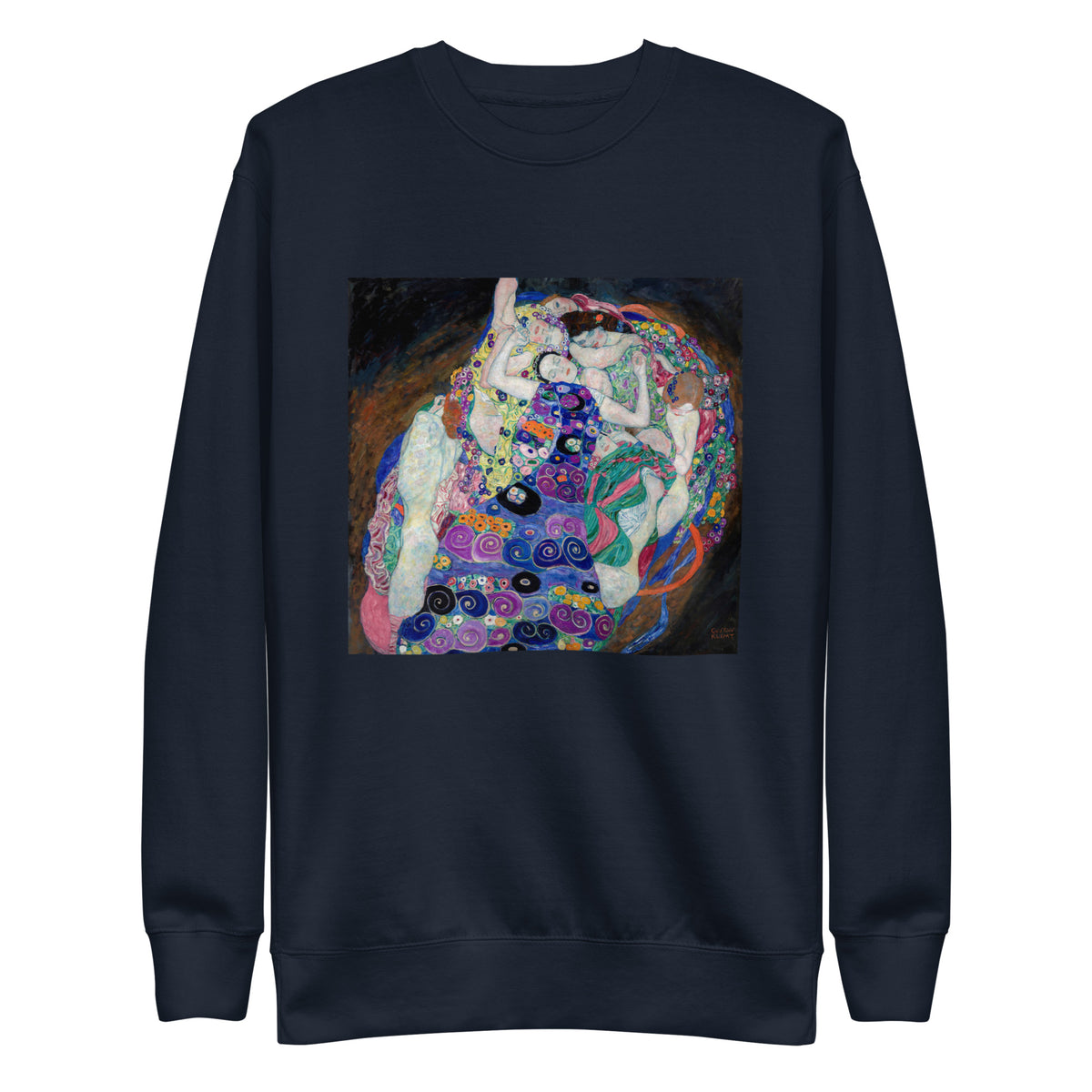 Navy Sweater Gustav Klimt The Virgin Famous Painting Signature