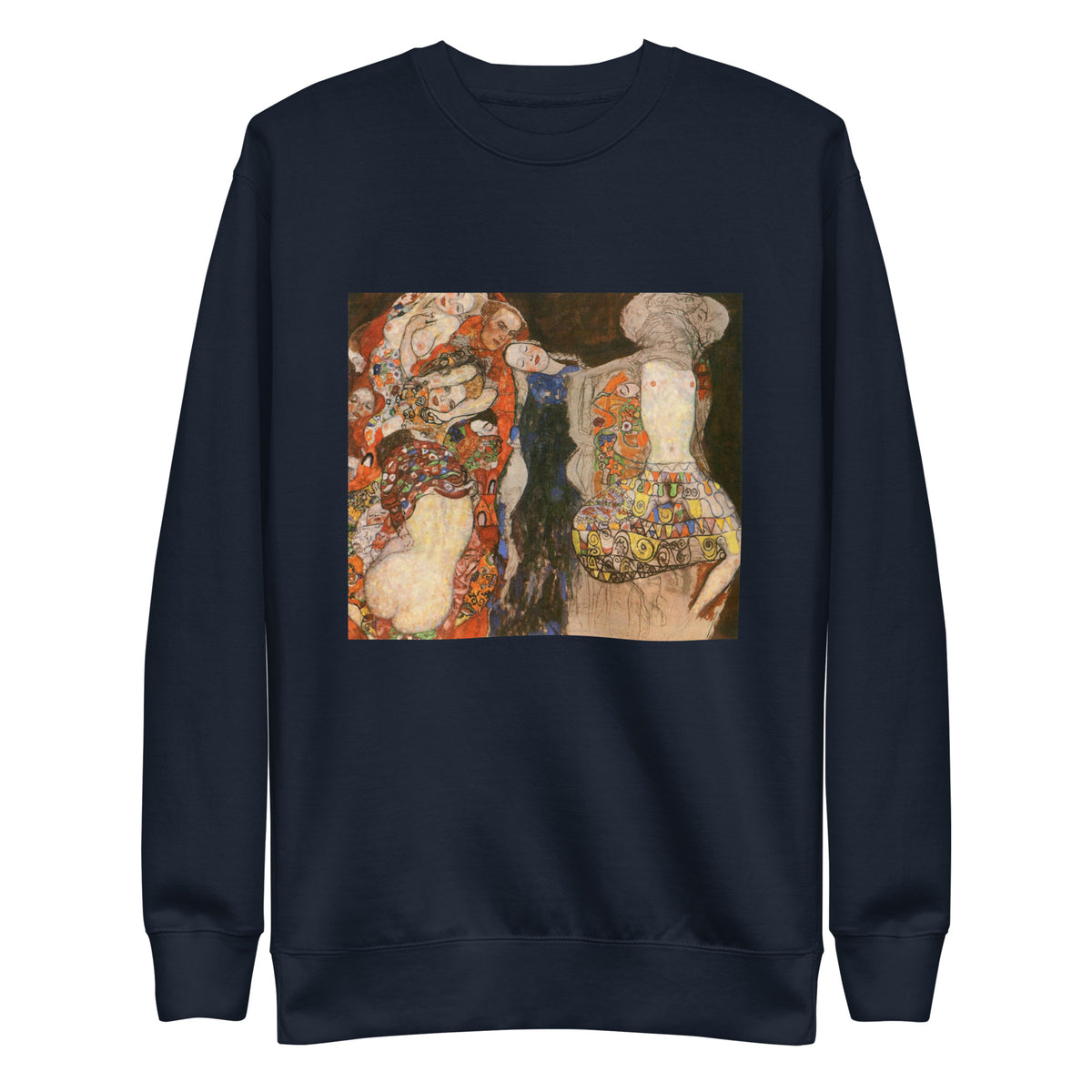 Navy Sweater Gustav Klimt The Bride Famous Painting Signature
