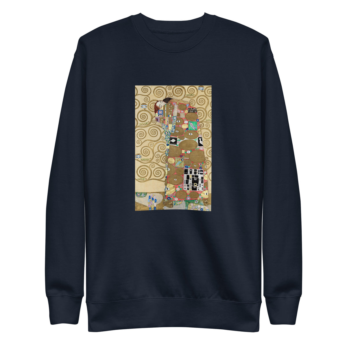 Navy Sweater Gustav Klimt Fulfillment Famous Painting Signature